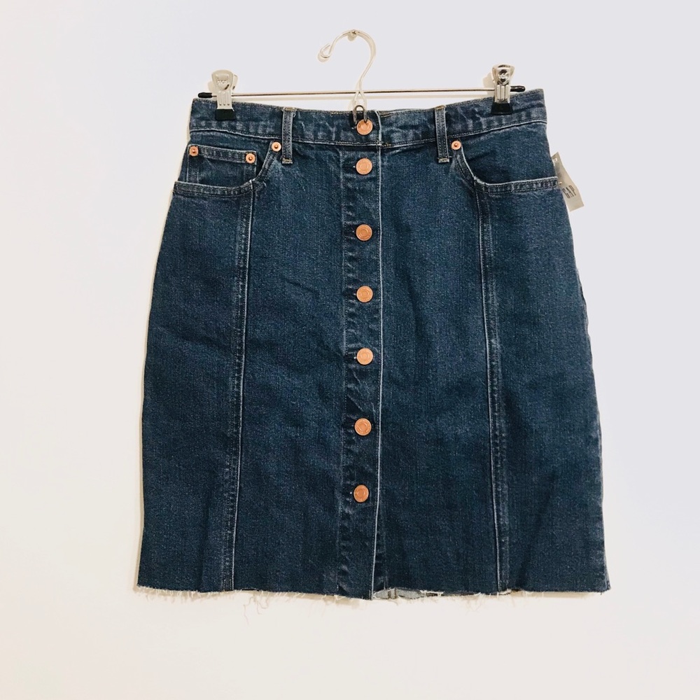 🆕 GAP Button-front Denim Skirt SZ 27